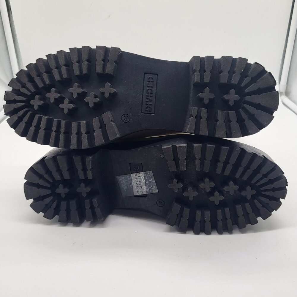 H&M DIVIDED Platform Boots Chunky Lug Sole Pull On Womens 9.5 Y2k Cream Black - Picture 11 of 15